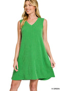Zenana Raised Rib Sleeveless Mini Dress