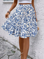 Floral Print Midi Skirt