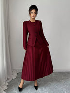 Pleated Midi Skirt