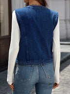 Button-Down Denim Vest