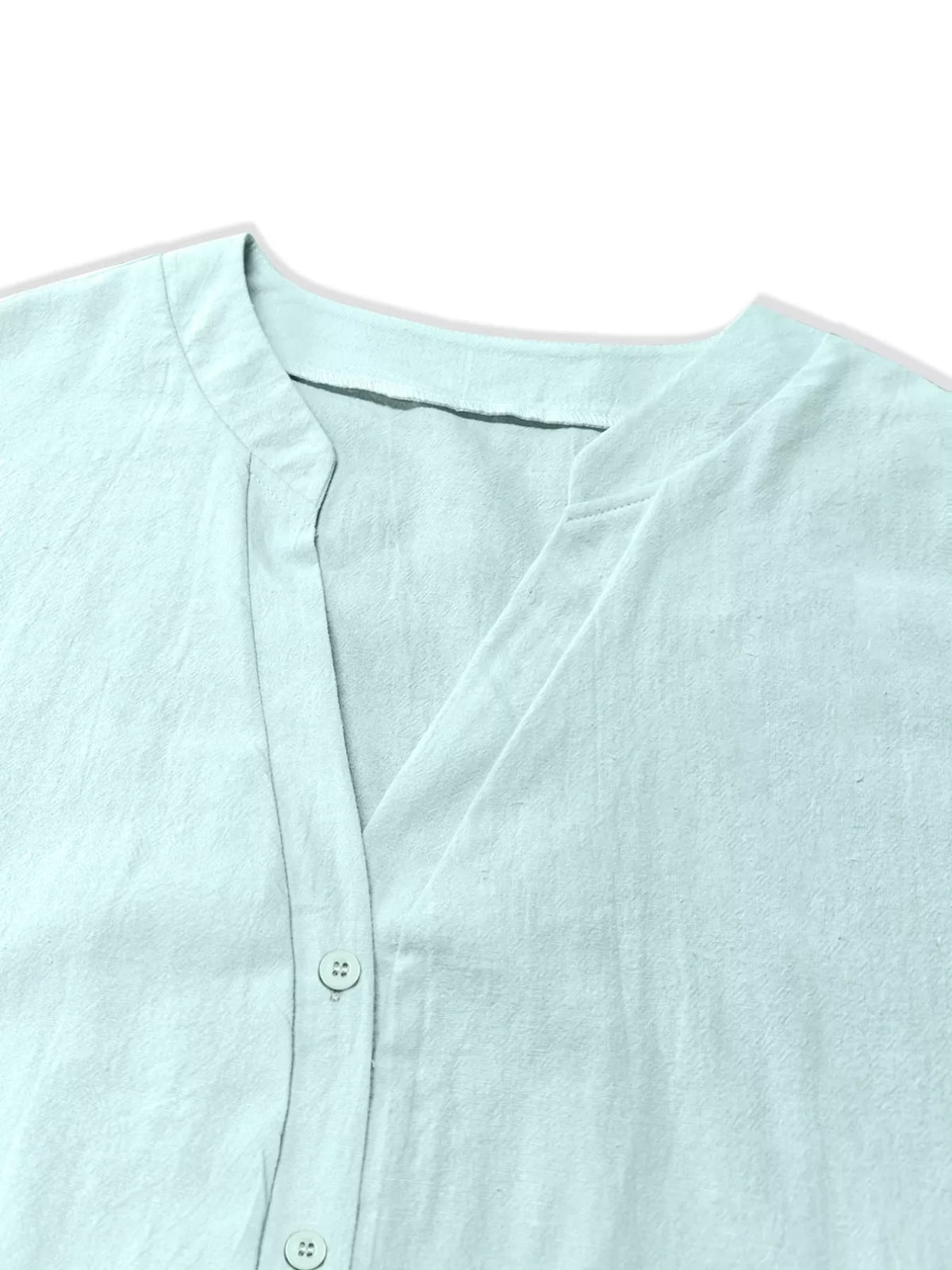 Plus Size Casual Button-Down Short Sleeve Dress