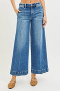 RISEN Slouchy Ankle Wide Jeans