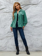 Casual Corduroy Button-Down Jacket