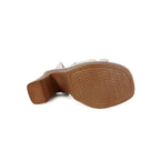 ARLESA-05 Women's Padded Multi Strap In Wooden Heel