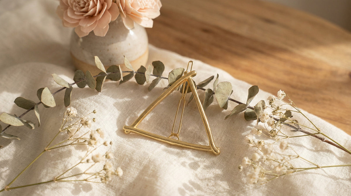 Gold Triangle Hair Clip