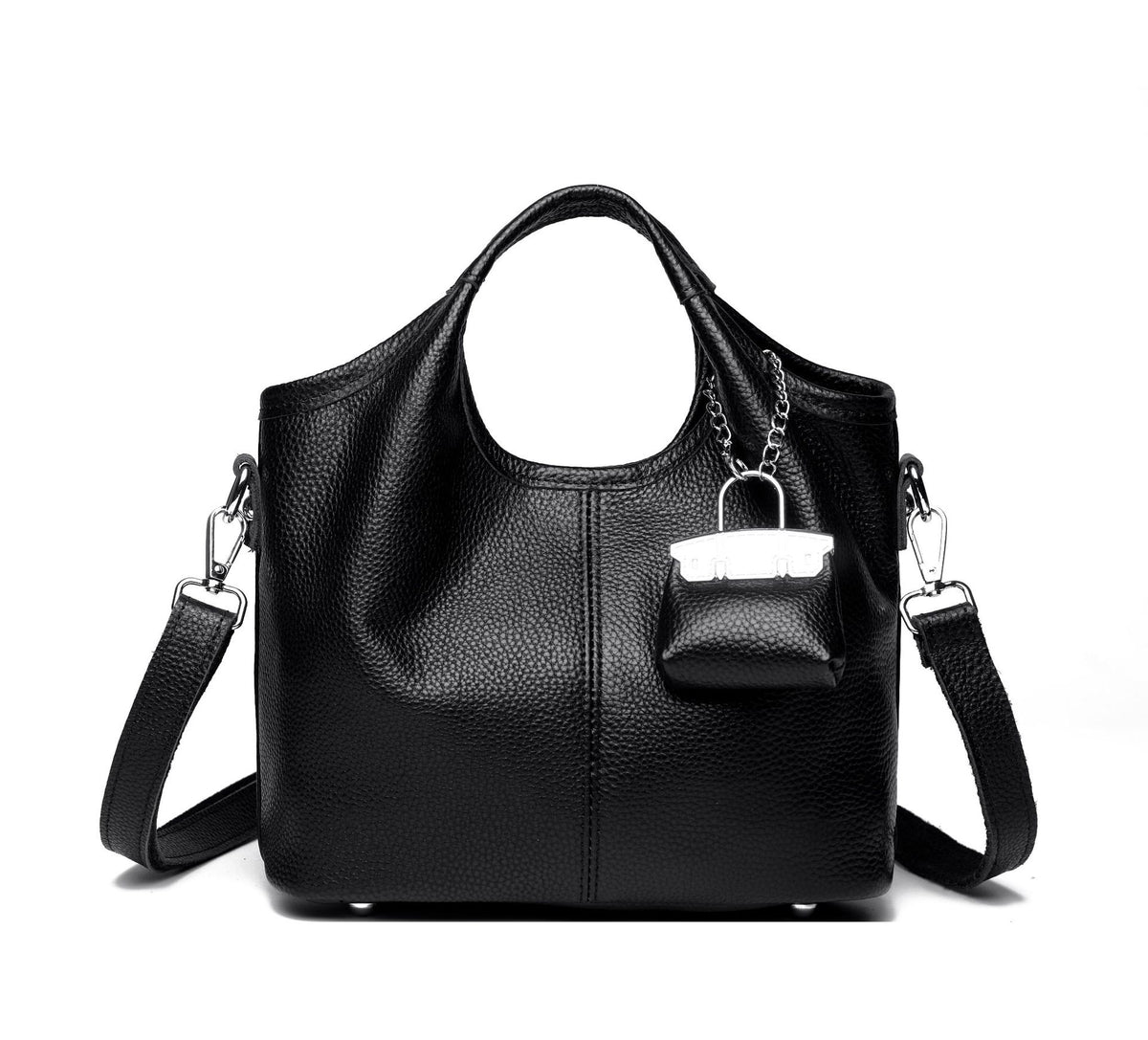 Premium Cowhide Versatile Shoulder Tote Bag