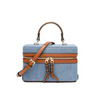 Canvas Leather Mini Box Lunch Bag