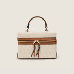 Canvas Leather Mini Box Lunch Bag