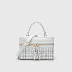 Canvas Leather Mini Box Lunch Bag