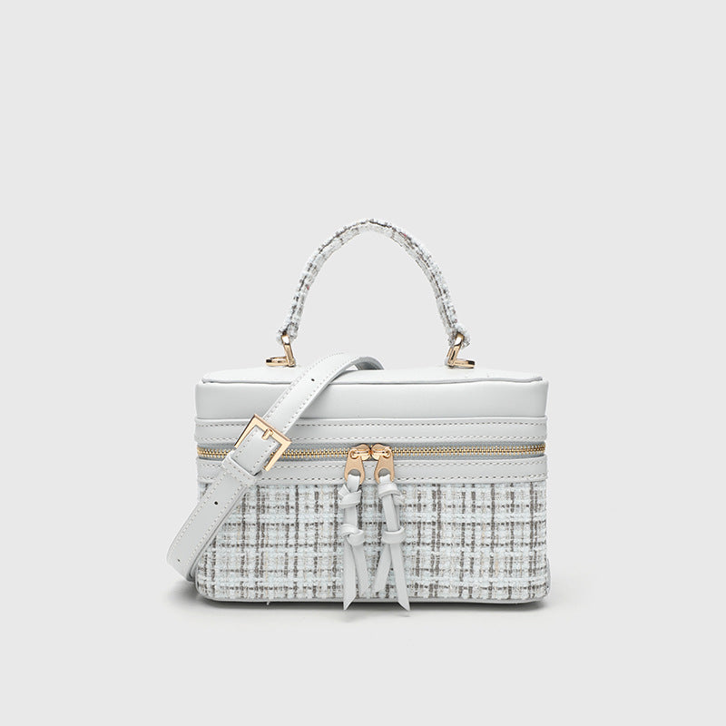 Canvas Leather Mini Box Lunch Bag