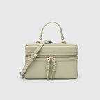 Canvas Leather Mini Box Lunch Bag