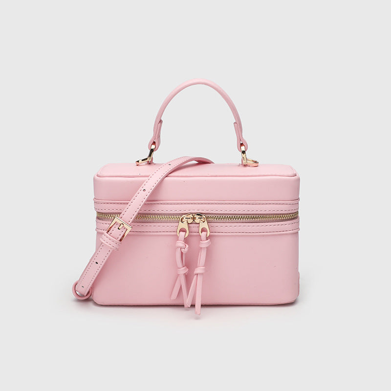 Canvas Leather Mini Box Lunch Bag