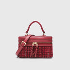 Canvas Leather Mini Box Lunch Bag