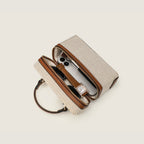 Canvas Leather Mini Box Lunch Bag