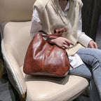 Women's Vintage Soft Leather Shoulder Tote Bag