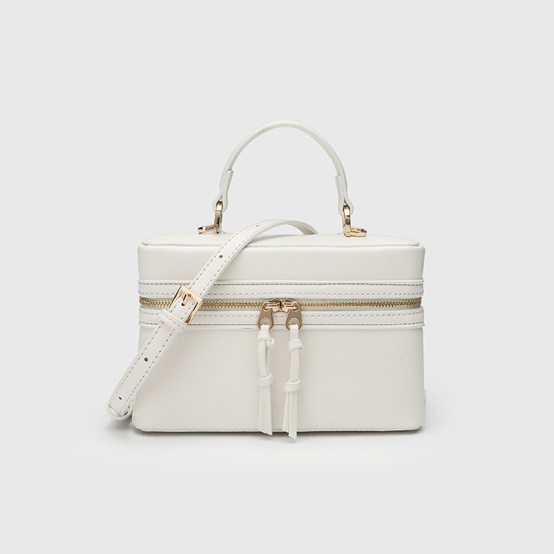 Canvas Leather Mini Box Lunch Bag