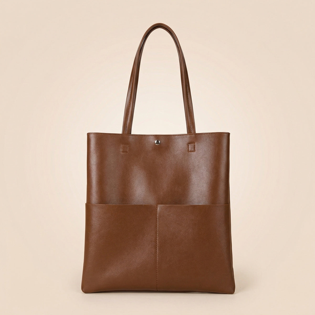 Women's Leather-Look Tote Bag Work School