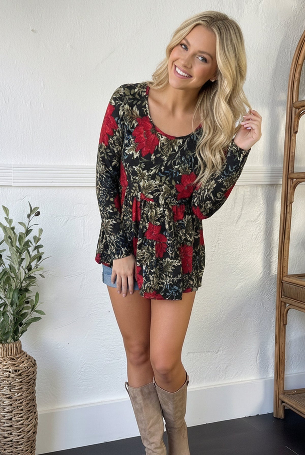 Scarlet Meadow Babydoll Blouse