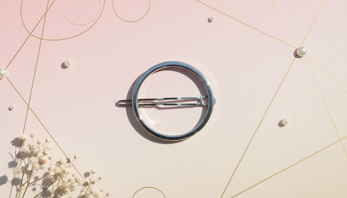 Silver Circle Hair Clip