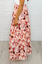 Words Fail Me Watercolor Print Maxi Skirt