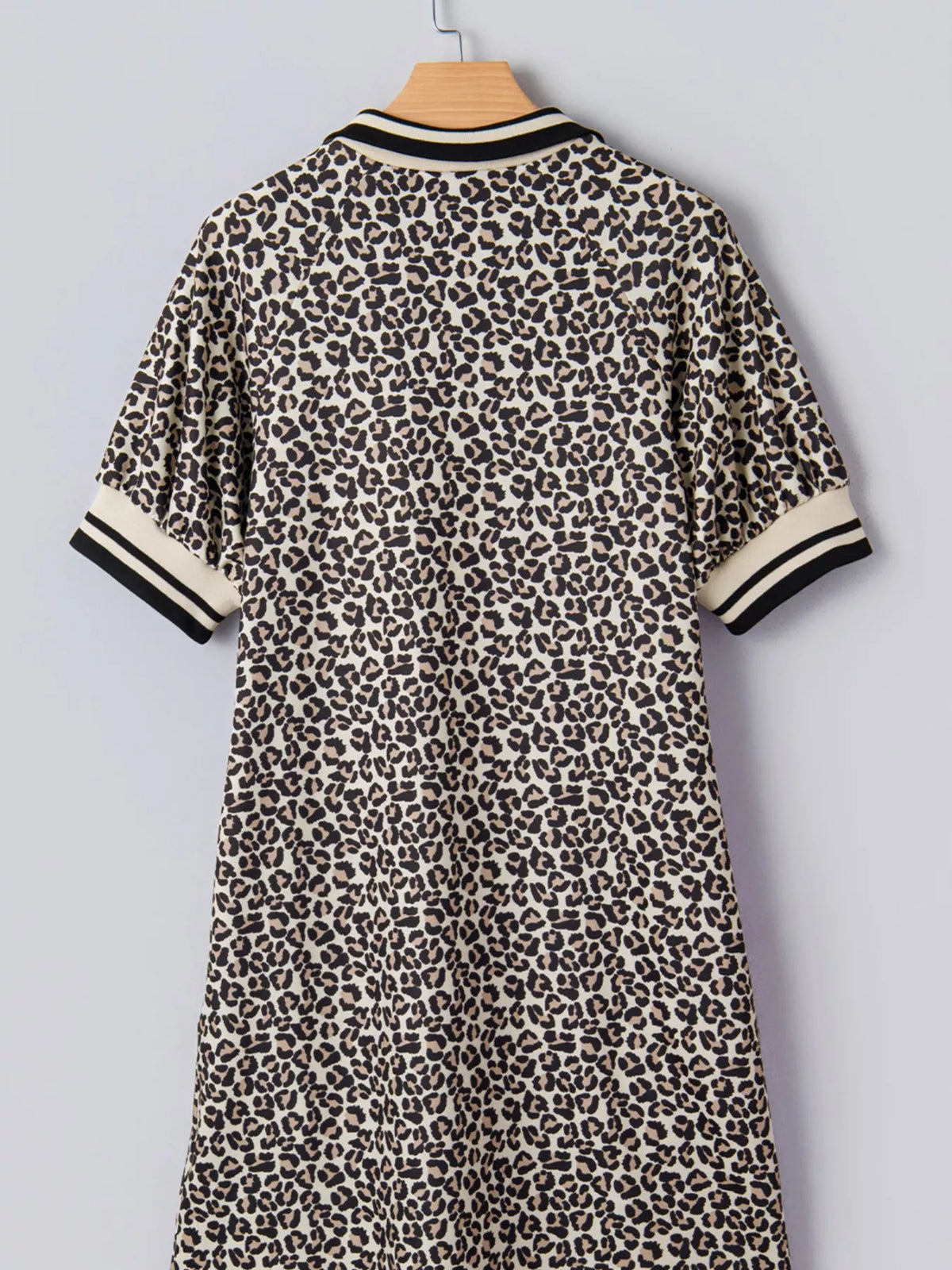 Leopard Print Zip-Up Mini Dress