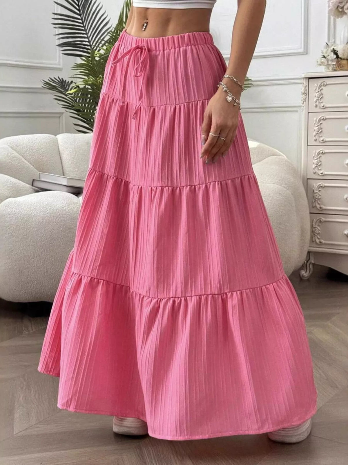 Flowy Tiered Maxi Skirt