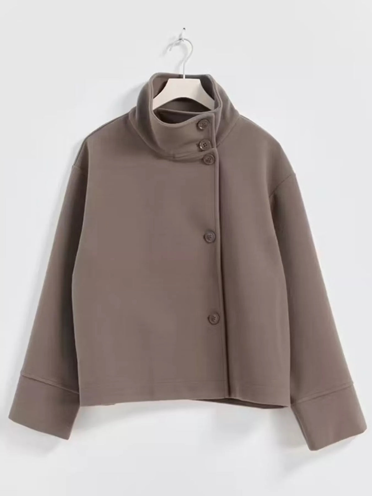 Wool Blend Long Sleeve Outerwear