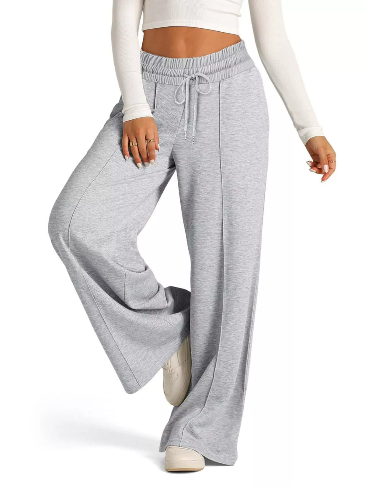 Wide Leg Drawstring Pants