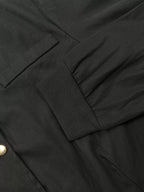 Snap Down Cropped Bomber Jacket