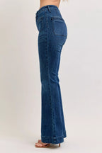 Judy Blue High-Waisted Flare Jeans with Front Pockets
