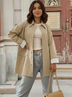Relaxed Fit Button Up Shacket