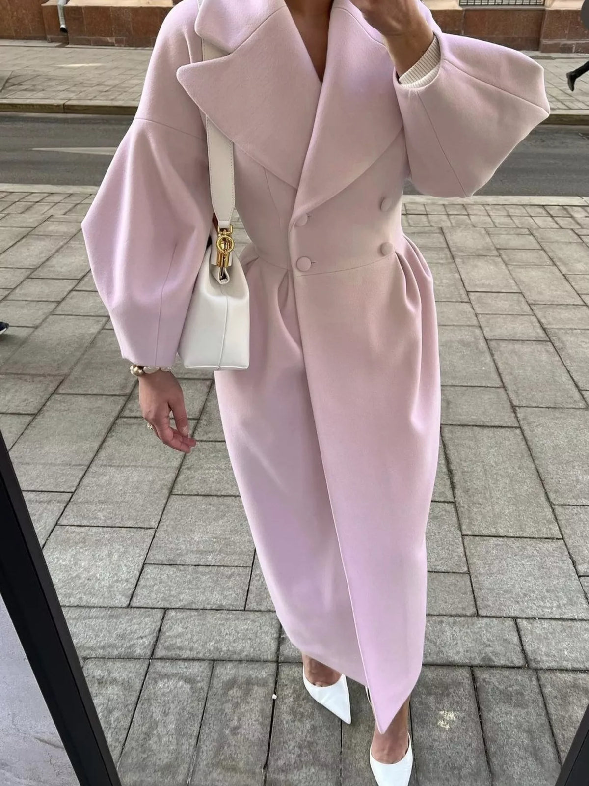 Double-Breasted Longline Coat