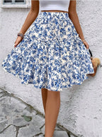 Floral Print Midi Skirt