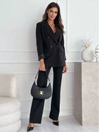 Lapel Collar Long Sleeve Blazer