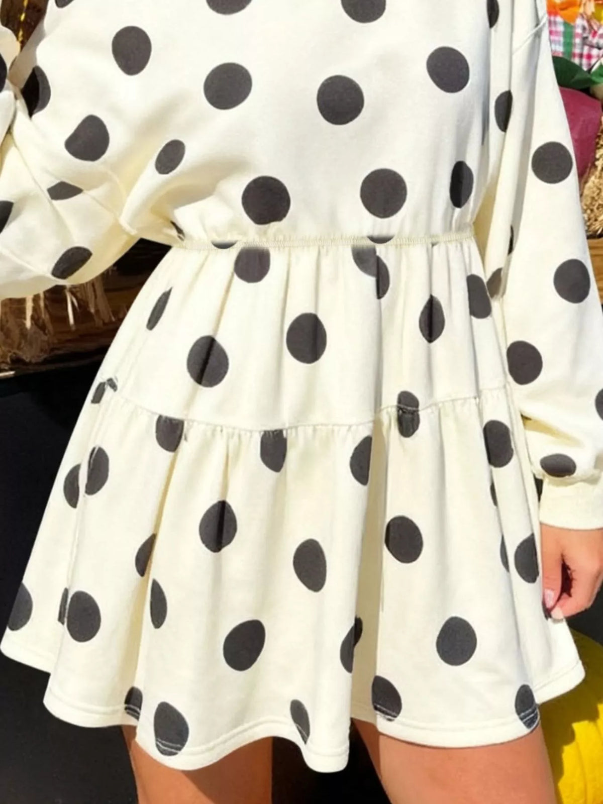 Polka Dot Tiered Mini Dress
