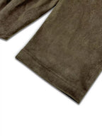 Suede Cropped Bomber Jacket
