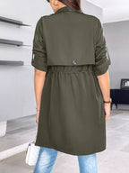Drape Collar Lightweight Trench Coat