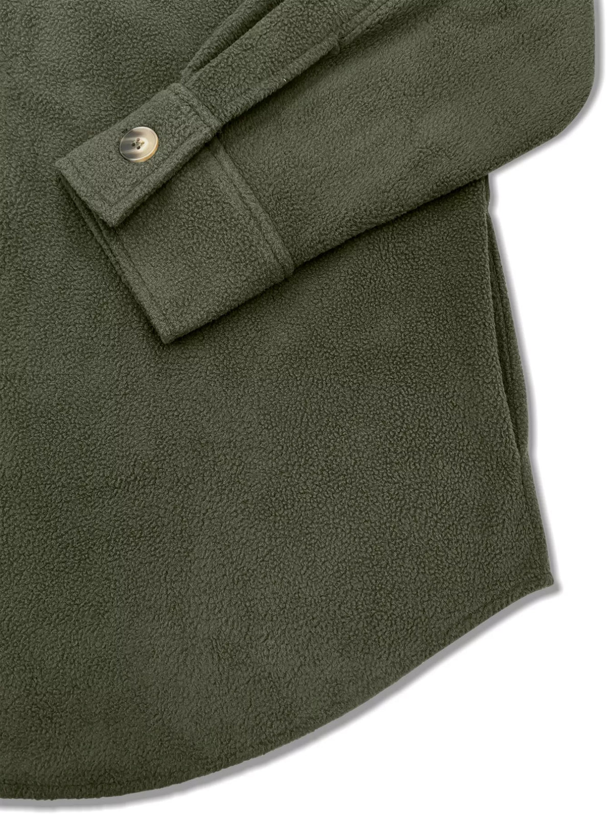 Plus Size Button-Down Dropped Shoulder Shacket