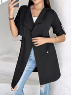 Drape Collar Lightweight Trench Coat