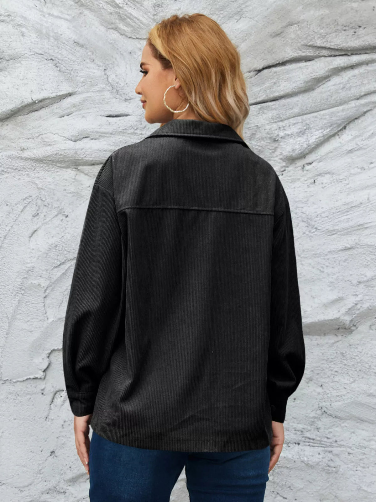 Casual Corduroy Button-Down Jacket