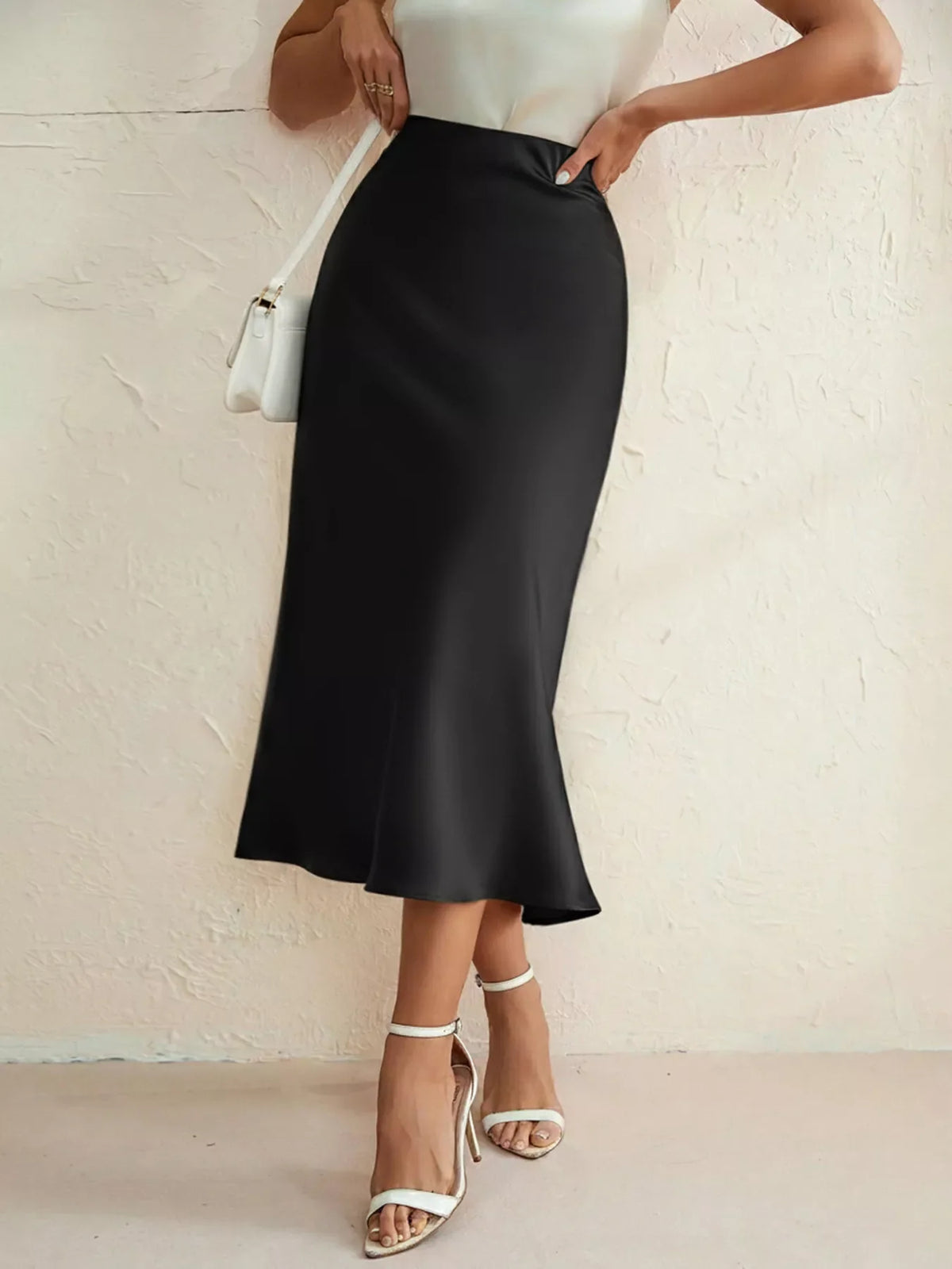 High Waist Midi Skirt