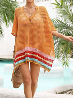Crochet V-Neck Cover-Up Dress