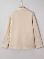 Suede Sherpa Lined Western Loose Jacket