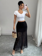 Lace Maxi Skirt