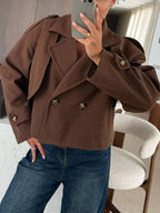 Double-Breasted Cropped Outerwear