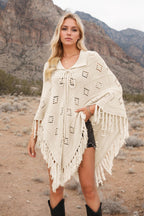 Tassel Hem Knit Cover Up