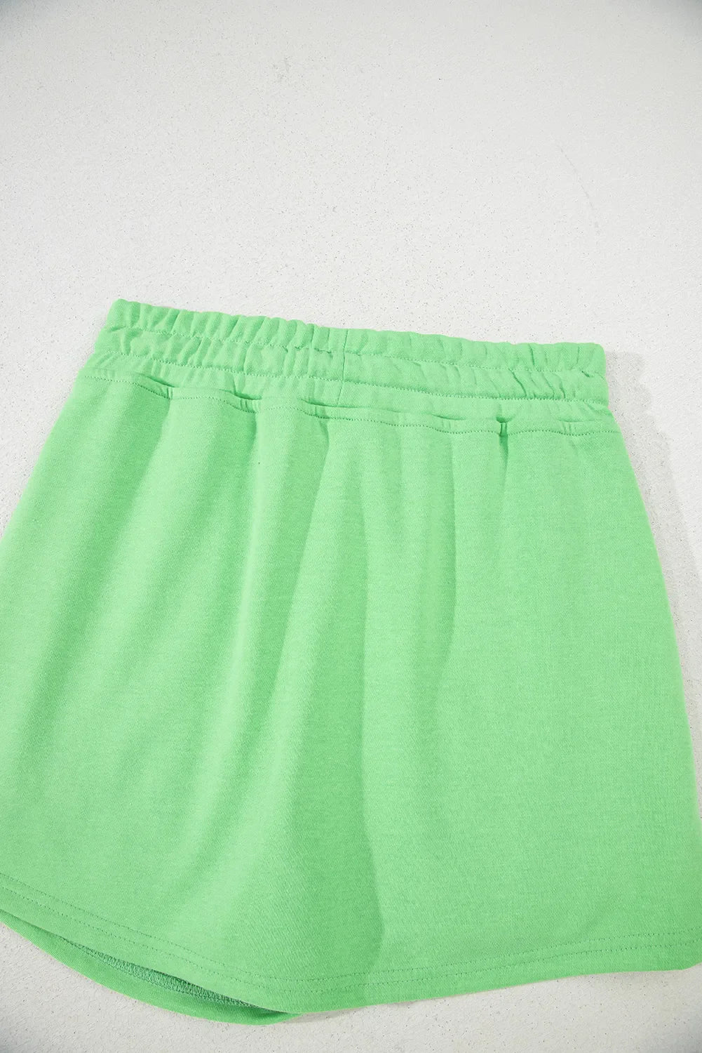 Drawstring Solid Mini Skort