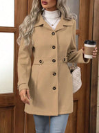 Button Up Long Sleeve Coat