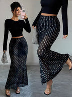 Polka Dot Maxi Skirt