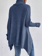 Turtleneck High-Low Hem Sweater